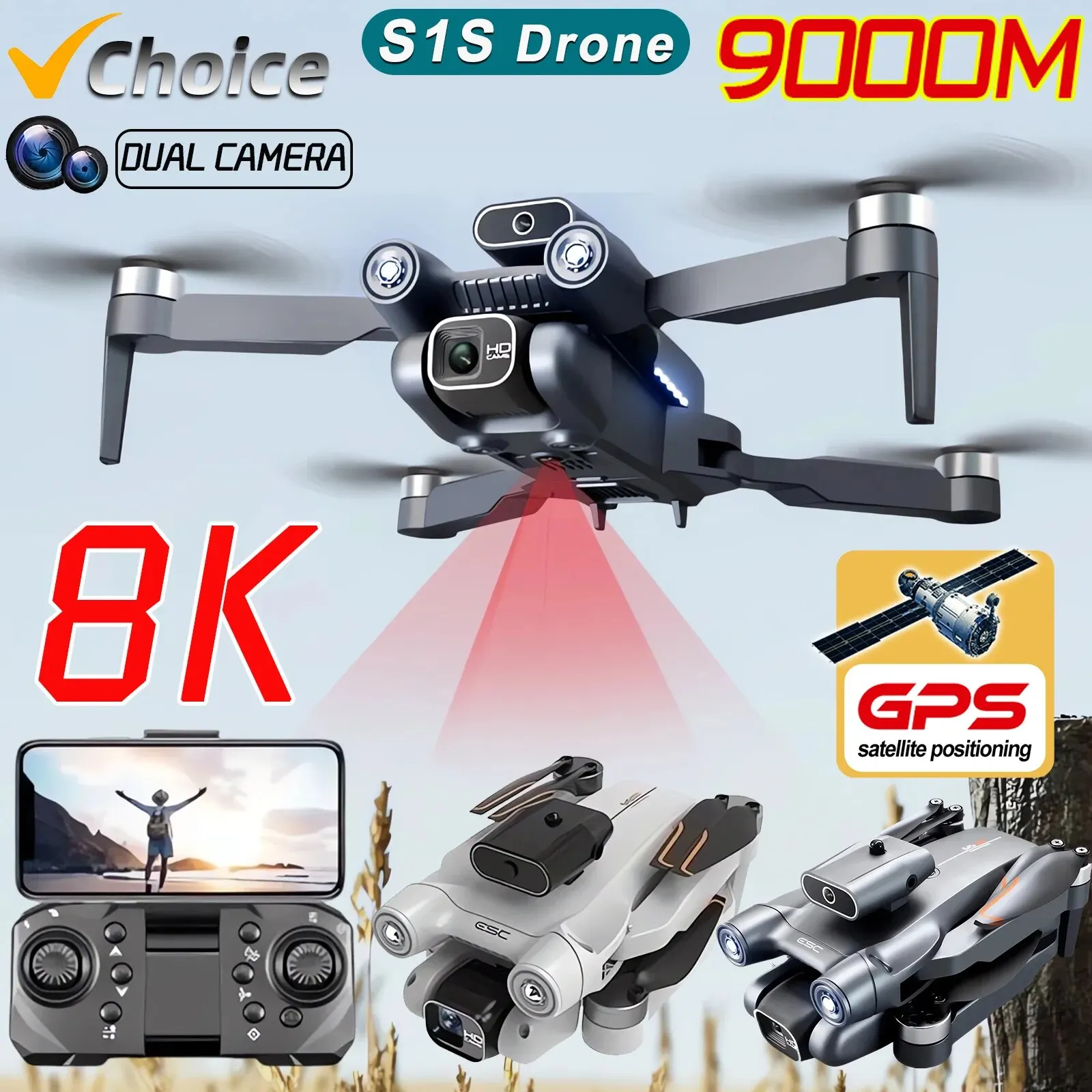 Drone Photogrammetry - S1S Drone kamera GPS 5G 8K