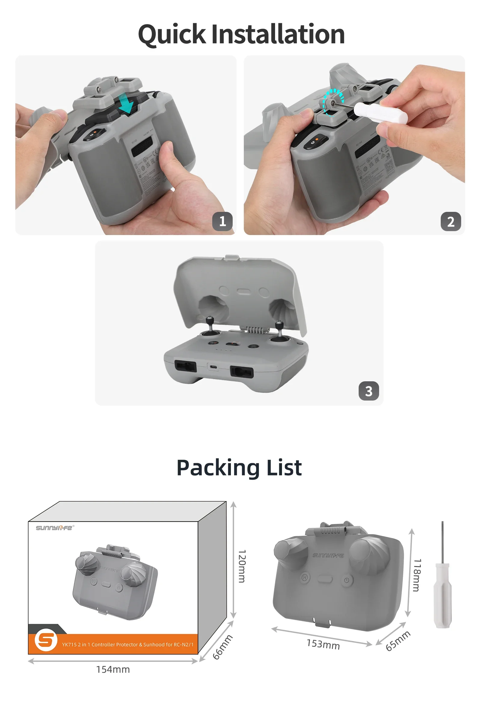 Pelindung Kontroler 2 in 1 Sun - Dji Drone Mini 3 ulasan dan harga