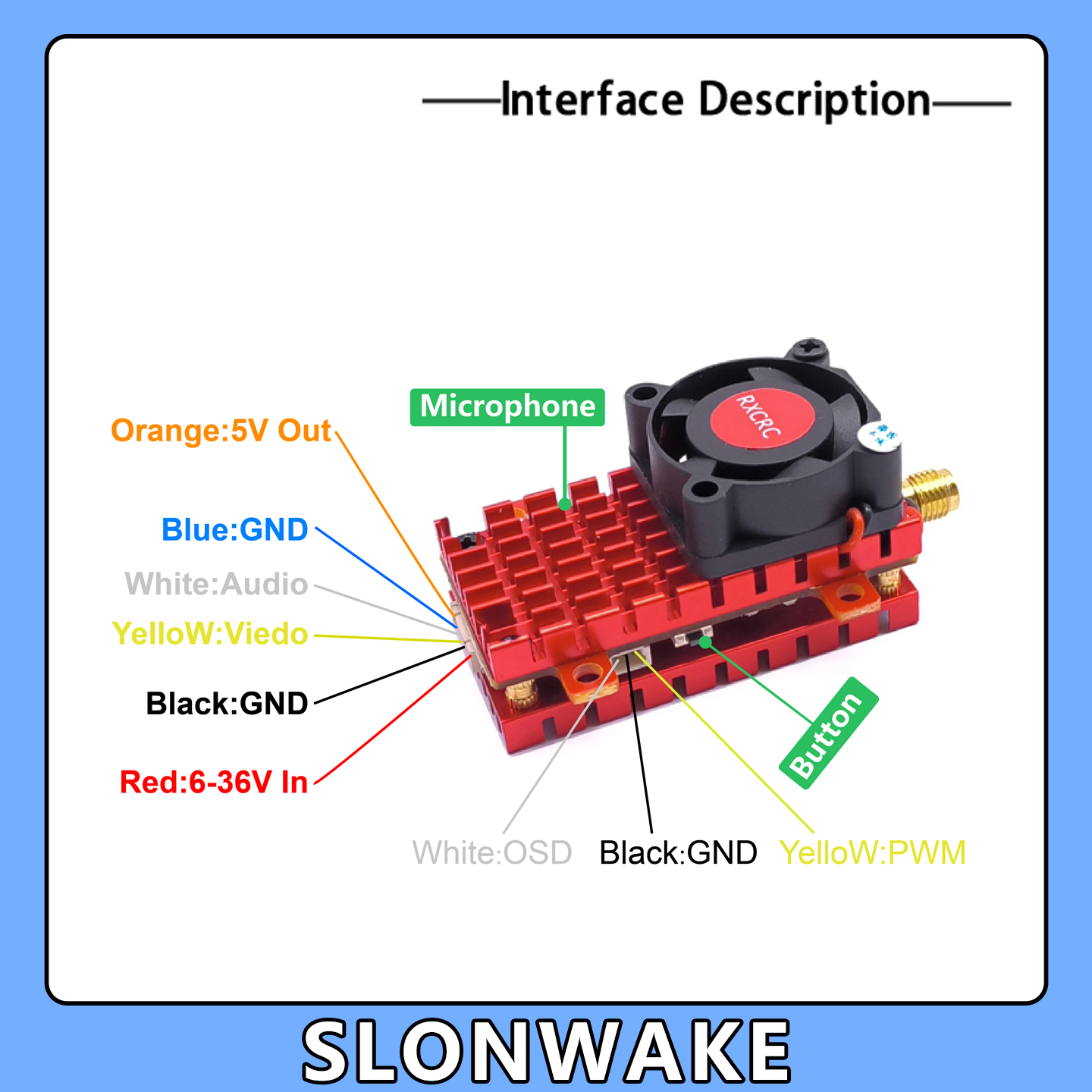 SLONWAKE 5.8G 2W VTX FPV Kamer - Drone Aerial Photography ulasan dan harga