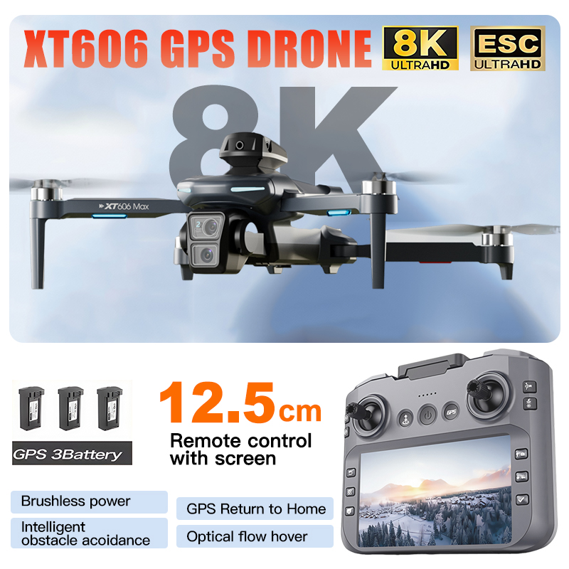 Drone XT606 MAX 3 baterai, Kam - Drone Thermal Imaging ulasan dan harga