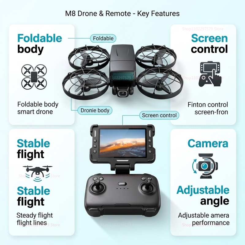 Drone Baru M8 GPS 8K Profesion - Drone Photogrammetry ulasan dan harga